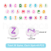   1040Pcs 26 Style Transparent Clear Acrylic Beads MACR-PH0001-45-5