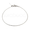 Non-Tarnish 304 Stainless Steel Add a Bead Adjustable Texture Cable Chains Bracelets for Women BJEW-M307-01D-P-1