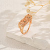 Brass Pave Cubic Zirconia Geometric Finger Rings for Women OE9222-1-1