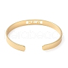 Rack Plating Brass Open Cuff Bangles for Women BJEW-M303-02C-G-3