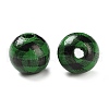 Printed Wood European Beads WOOD-Z002-09C-2