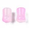 Transparent Spray Painted Glass Beads GLAA-N035-035-C09-1