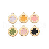 Brass Enamel Charms KK-S356-669G-NF-1