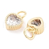 Brass with Cubic Zirconia Pendant KK-P271-42G-A-2