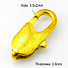 Brass Lobster Claw Clasps X-KK-E097-10x5mm-G-2