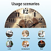 MDF Printed Wall Clock HJEW-WH0058-031-3