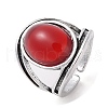 Oval Resin Finger Ring RJEW-B107-16AS-02-2