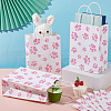 Rectangle with Paw Print Pattern Paper Storage Bags with Handle ABAG-WH0046-39C-5