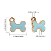 40Pcs 4 Colors Alloy Charms ENAM-CJ0001-83-2