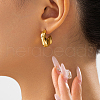 Vintage C-Shaped Stainless Steel Stud Earrings BC9200-4