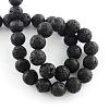 Natural Lava Rock Gemstone Round Bead Strands X-G-R285-10mm-06-2