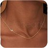 Brass Initial Link Chain Necklaces for Women FS-WG848C9-14-1