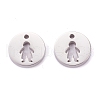 Non-Tarnish 304 Stainless Steel Charms STAS-F261-04P-1