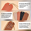 Olycraft 4Pcs 4 Colors Portable PU Leather Earring Display Cards EDIS-OC0001-04-4