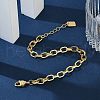 Brass Cable Chain Bracelets BJEW-H537-13G-3