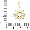 Brass Micro Pave Cubic Zirconia Pendants KK-D357-45G-3