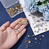Unicraftale 100Pcs 10 Style 304 Stainless Steel Bead Cap Pendant Bails STAS-UN0024-16-4