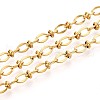 304 Stainless Steel Textured Oval Link Chains CHS-N005-06G-G-1