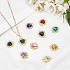FIBLOOM 20Pcs 10 Colors Golden Alloy Pendants FIND-FI0001-25-3