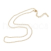 Brass Ball Chain Necklaces NJEW-K123-02G-2