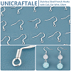 Unicraftale 80Pcs 304 Stainless Steel French Hooks with Coil STAS-UN0058-51-4