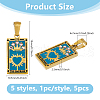 DICOSMETIC 5Pcs 5 Styles 304 Stainless Steel Pendants STAS-DC0016-25-2
