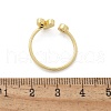 Brass Micro Pave Clear Cubic Zirconia Cuff Rings for Women RJEW-C126-02G-5