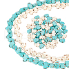 ARRICRAFT 2 Strands 2 Colors Synthetic Turquoise Beads Strands G-AR0004-75-1