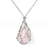 Tarnish Resistant 304 Stainless Steel Macrame Pouch Empty Stone Holder for Pendant Necklaces Making X-NJEW-JN04441-02-4