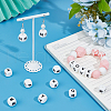 SUNNYCLUE 52Pcs 26 Styles Cube with Letter Silicone Beads SIL-SC0001-84-4