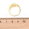 Brass Micro Pave Clear Cubic Zirconia Finger Rings for Women RJEW-U047-03G-5