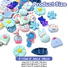 30Pcs 15 Styles Opaque and Transparent Resin Decoden Cabochons CRES-YW0002-19-2