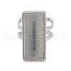 304 Stainless Steel Cuff Ring Components STAS-U059-02P-2