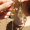 Handcuffs Alloy Curb Chain Dangle Stud Earrings FS-WG10D04-02-2