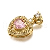 Brass Micro Pave Cubic Zirconia Pendants KK-K401-07A-02-2