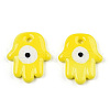 Opaque Handmade Lampwork Pendants LAMP-T011-15-B05-2