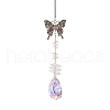 Crystal and Alloy Rhinestones Steel Wire Pendant Decorations HJEW-R050-01RGP-1