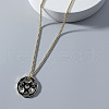 Fitness Barbell Alloy Black Enamel Pendant Necklaces for Men FS-WG955E3-02-1