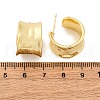 Brass C-Shaped Stud Earrings EJEW-R025-37G-3