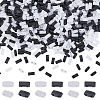 SUNNYCLUE 600Pcs 2 Colors Opaque Acrylic Slide Charms OACR-SC0001-40-1