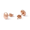 6 Pairs 304 Stainless Steel Flat Round Stud Earrings for Women EJEW-A067-20-3