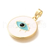 Brass Enamel Pendants KK-R212-21G-2