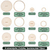 BENECREAT 12Pcs Wood Macrame Coaster Cutting Template DIY-WH0049-09-2