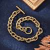 PVD Vacuum Plating 304 Stainless Steel Cable Chain Bracelets X-BJEW-G618-04G-5