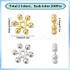SOFPLATE 400Pcs 2 Colors Zinc Alloy Spacer Beads FIND-SP0002-18-2