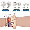   35Pcs 3 Size Round 925 Sterling Silver Textured Beads STER-PH0001-68-2