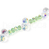 Electroplate Glass and Acrylic Rhinestone Beads Strands MAK-T011-07D-3