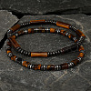 2pcs 2 Styles Natural Tiger Eye Beads Stretch Bracelets for Men RF5707-1