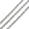 Tarnish Resistant 304 Stainless Steel Rope Chains CHS-G027-08C-P-1
