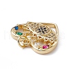 Brass Colorful Cubic Zirconia Pendant KK-E068-VA184-2-3